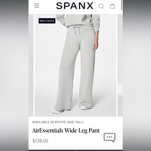 NWT Spanx Air Essentials Wide Leg Pant XS